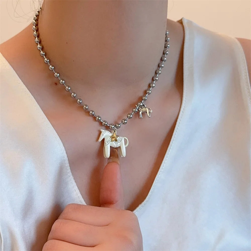 Colt Horse Pendant Necklace