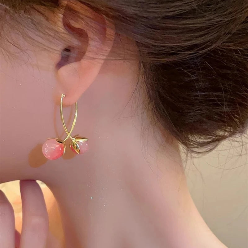 Pink Cherry Earrings