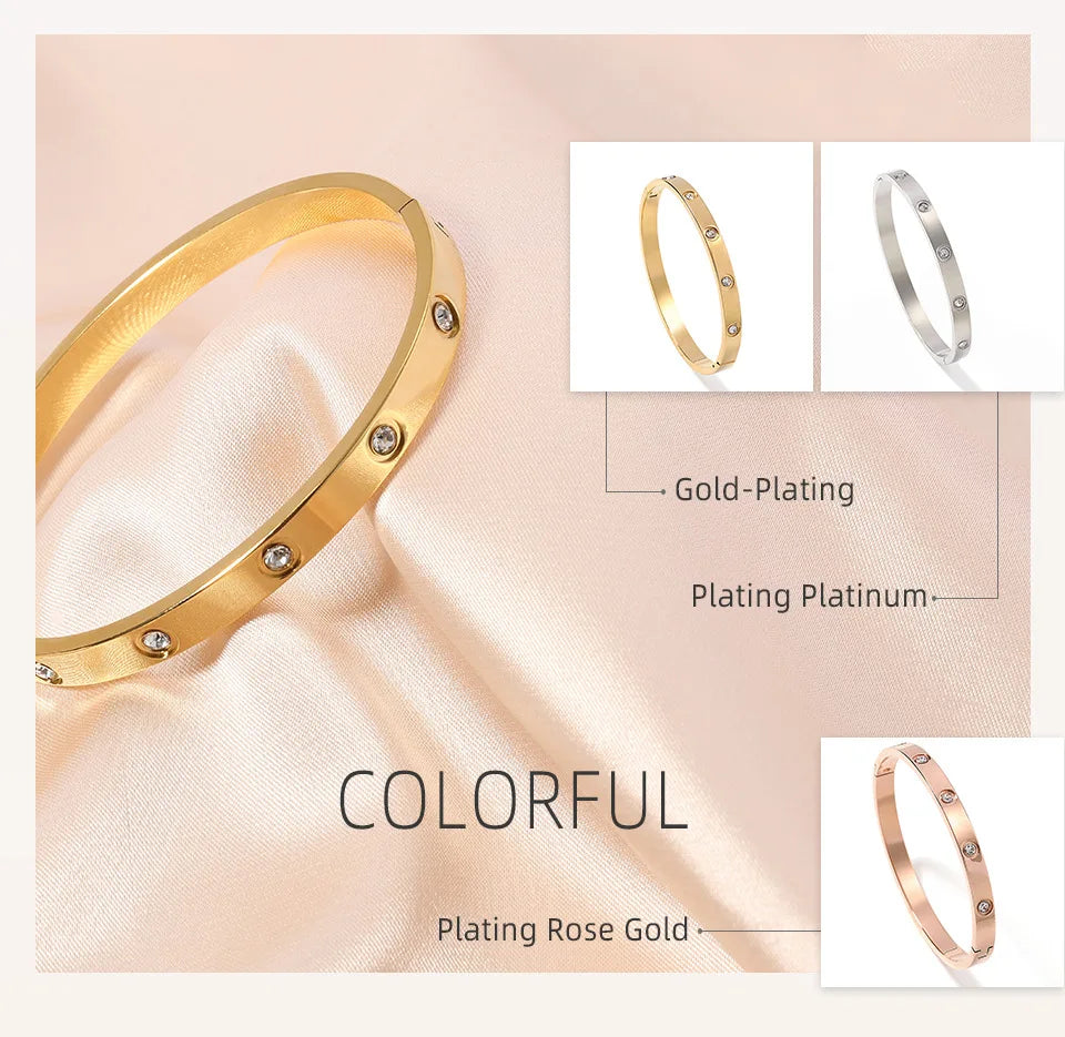 Steel Cubic Zirconia Bracelet