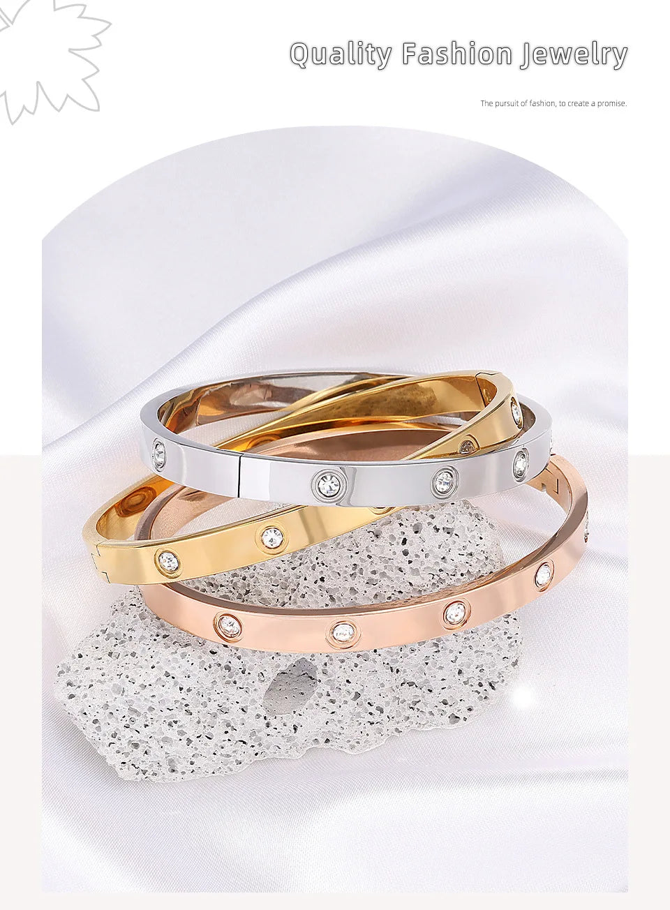 Steel Cubic Zirconia Bracelet