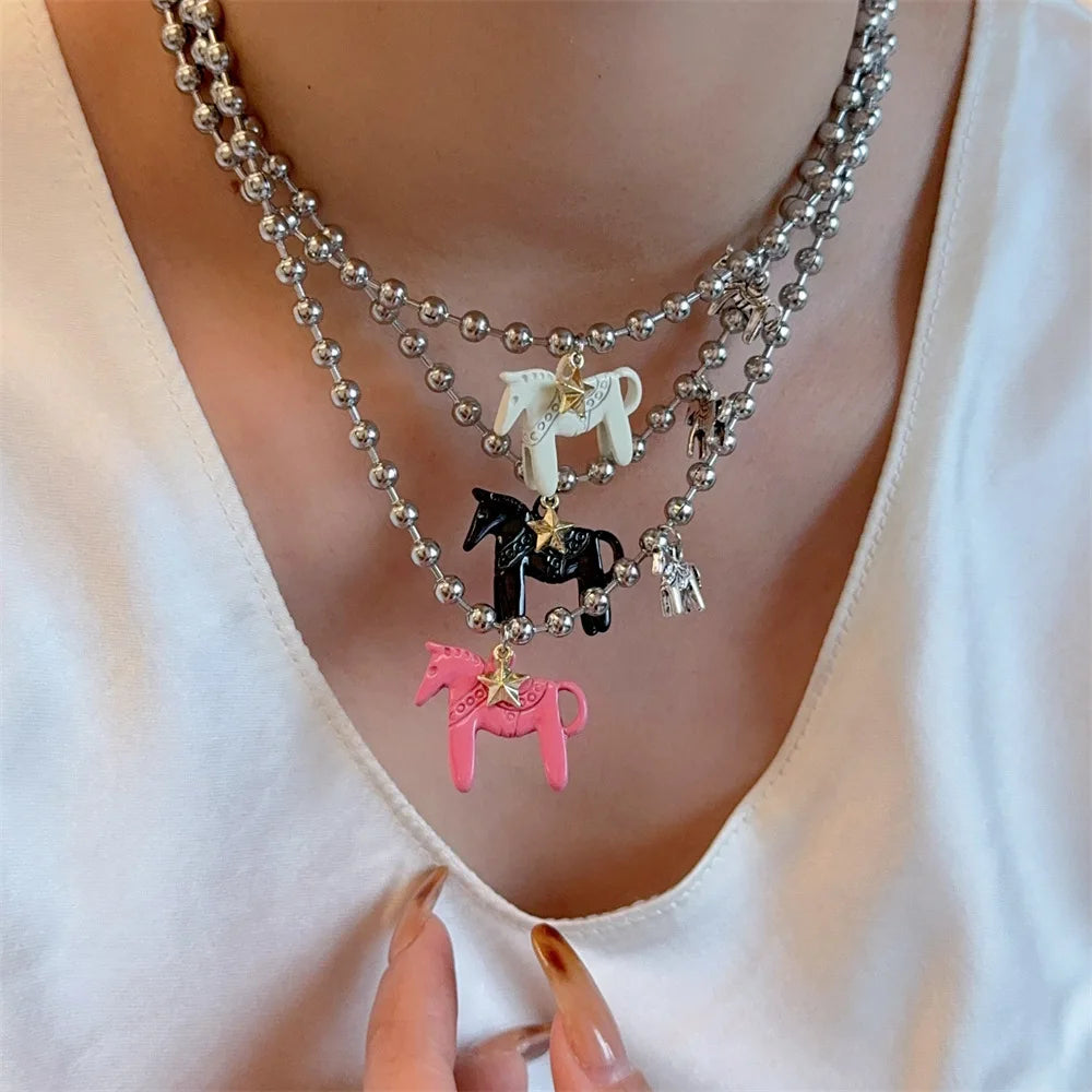 Colt Horse Pendant Necklace