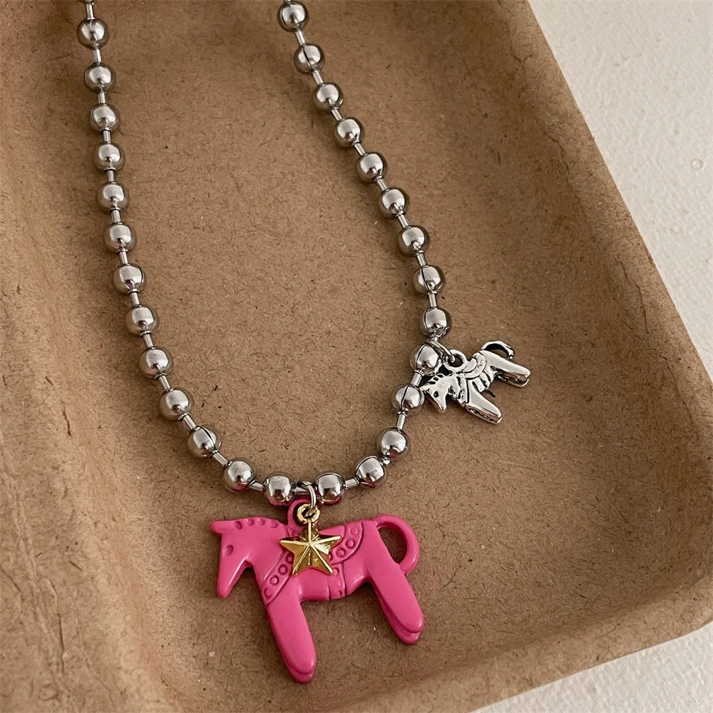 Colt Horse Pendant Necklace