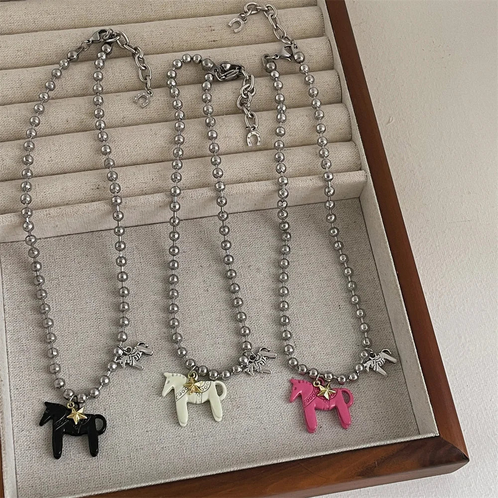 Colt Horse Pendant Necklace