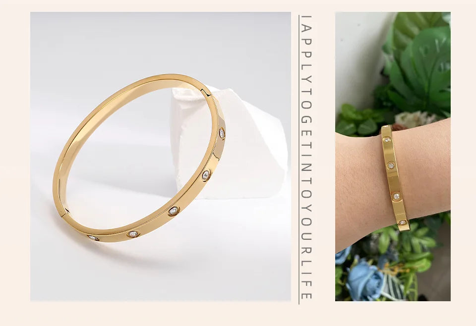 Steel Cubic Zirconia Bracelet