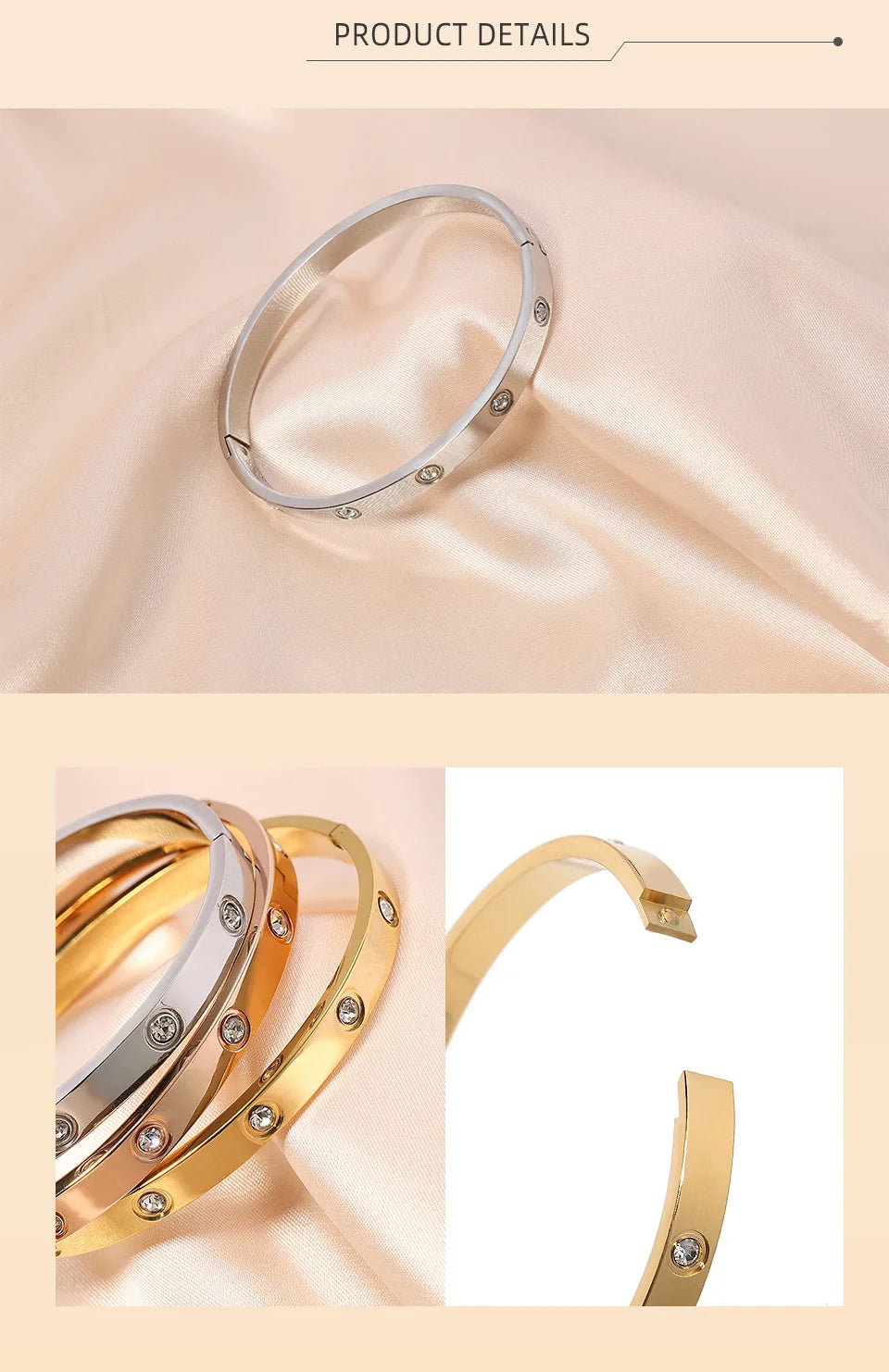 Steel Cubic Zirconia Bracelet