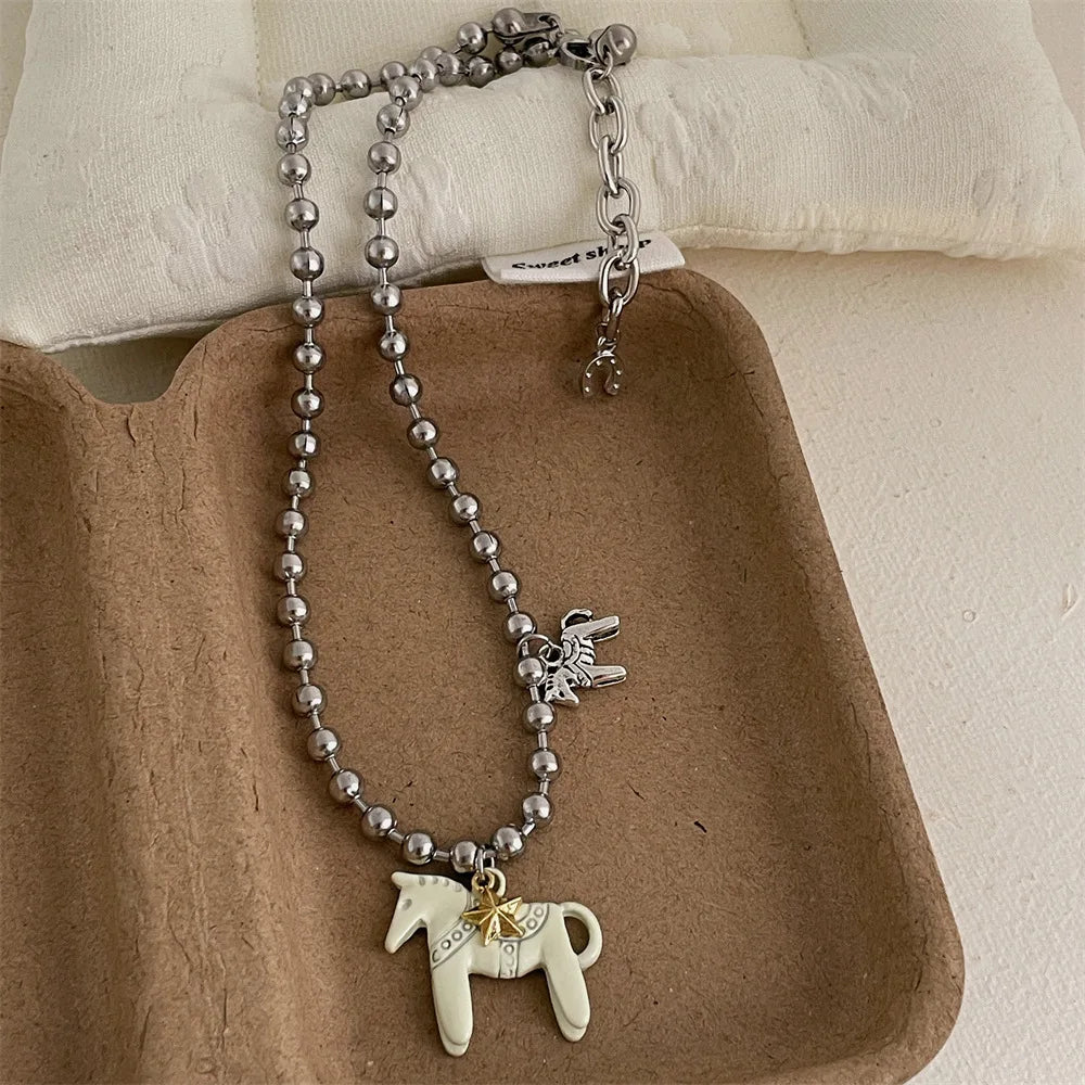 Colt Horse Pendant Necklace